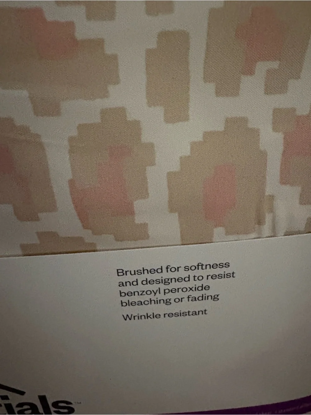 Room Essentials Printed Microfiber Bedding Set - Beige & Blush twin XL